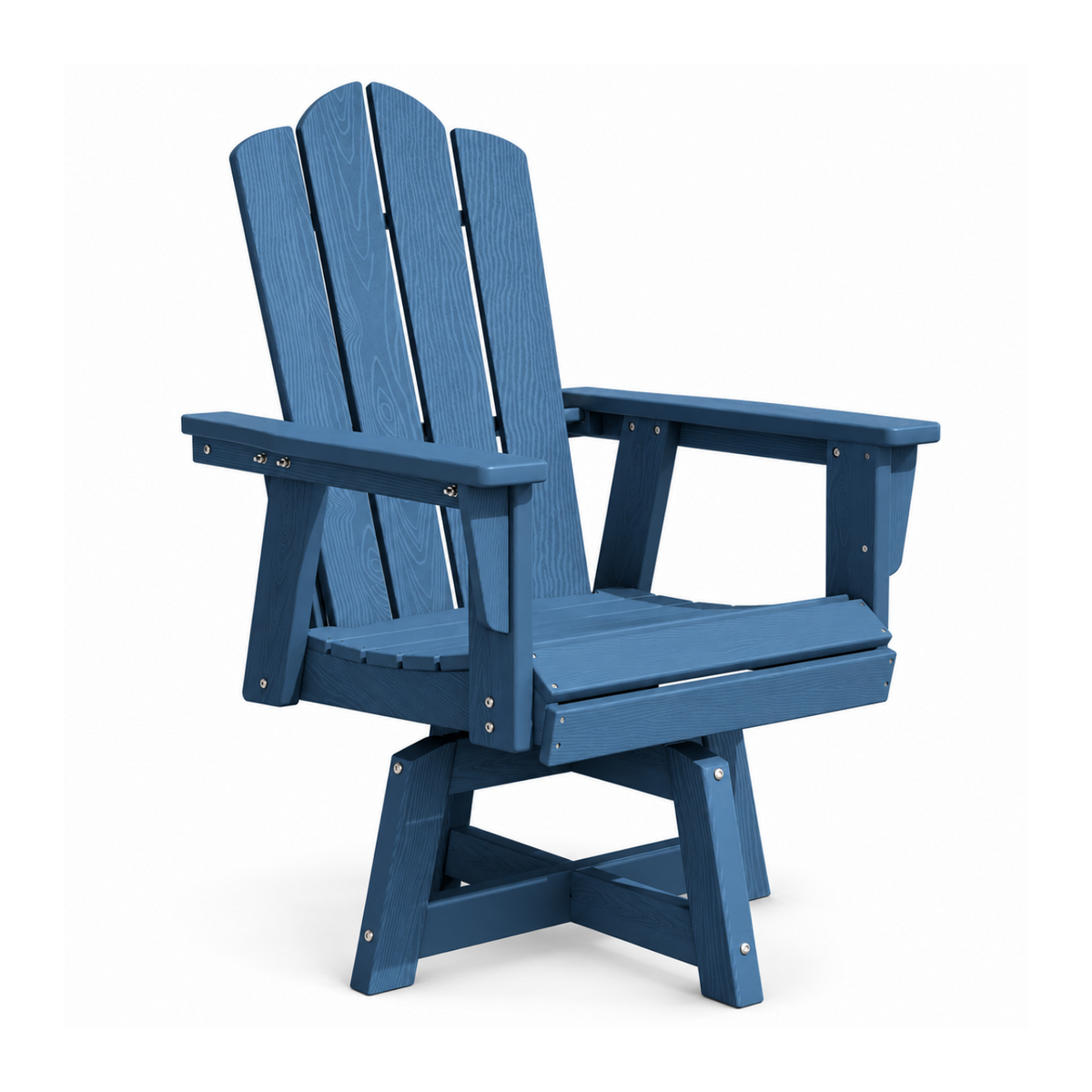 360° Swivel Patio Chair with High Back & HDPE Construction