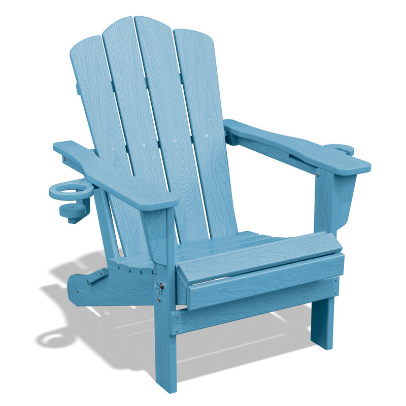 LIKEPAY Folding Adirondack Chair - Light Blue - Set of 1