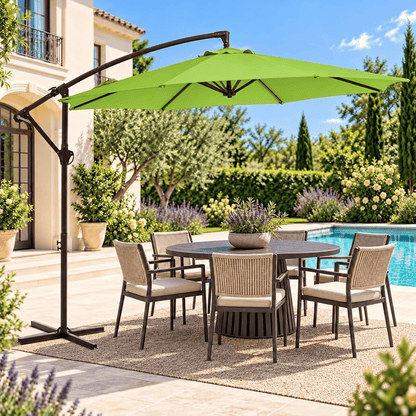 10 FT Cantilever Patio Umbrella with Adjustable Height & Tilt