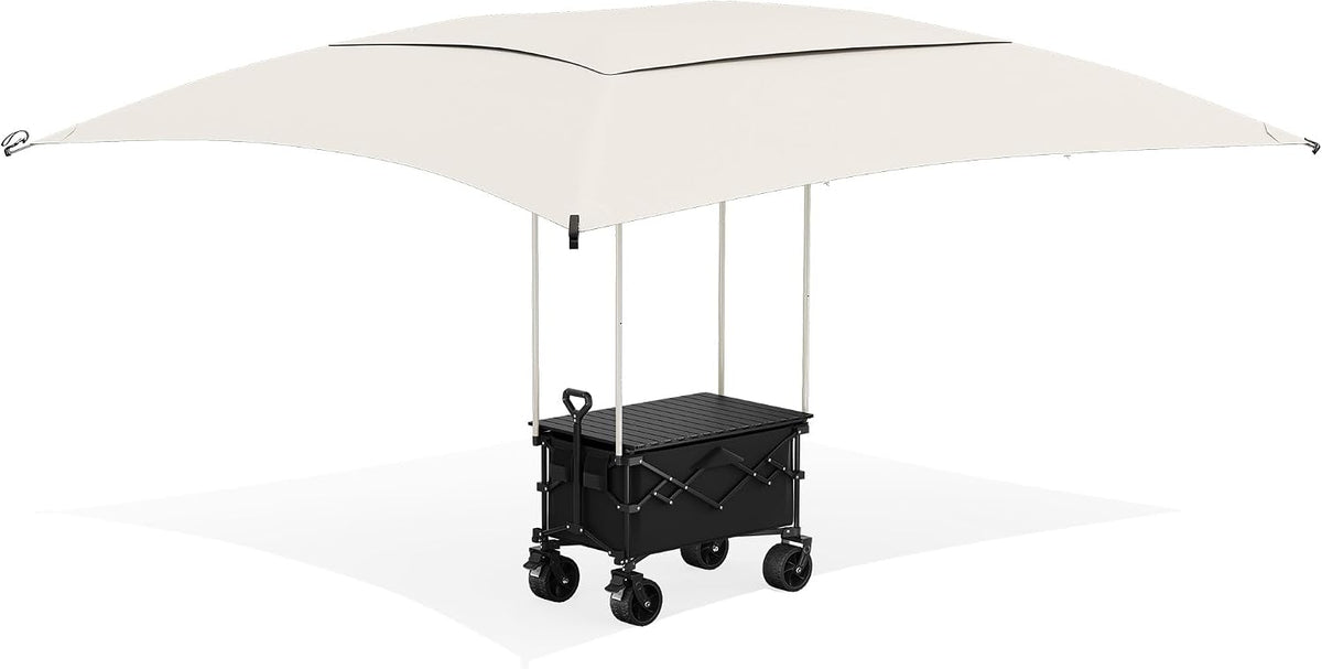 3-in-1 Collapsible Wagon with Canopy & Tabletop