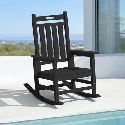 Oversized HDPE Outdoor Rocking Chair with High Back