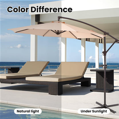 10 FT Cantilever Patio Umbrella with Adjustable Height & Tilt