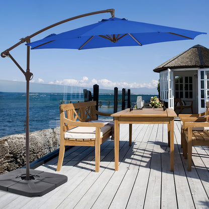 10 FT Cantilever Patio Umbrella with Weighted Base & Adjustable Tilt