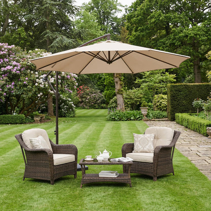 10 FT Cantilever Patio Umbrella with Adjustable Height & Tilt