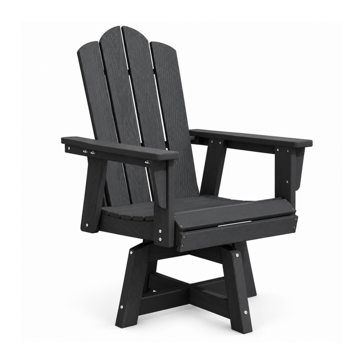 360° Swivel Patio Chair with High Back & HDPE Construction