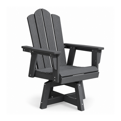 360° Swivel Patio Chair with High Back & HDPE Construction