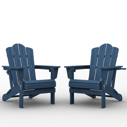 LIKEPAY Folding Adirondack Chair - Navy - Set of 2