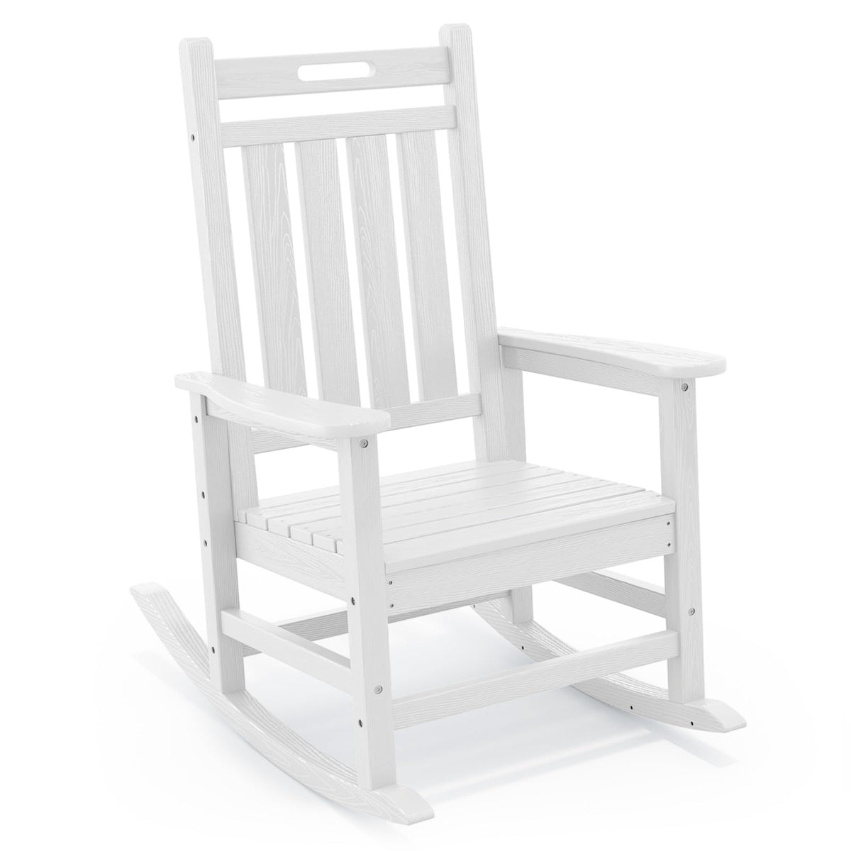 Oversized HDPE Outdoor Rocking Chair with High Back