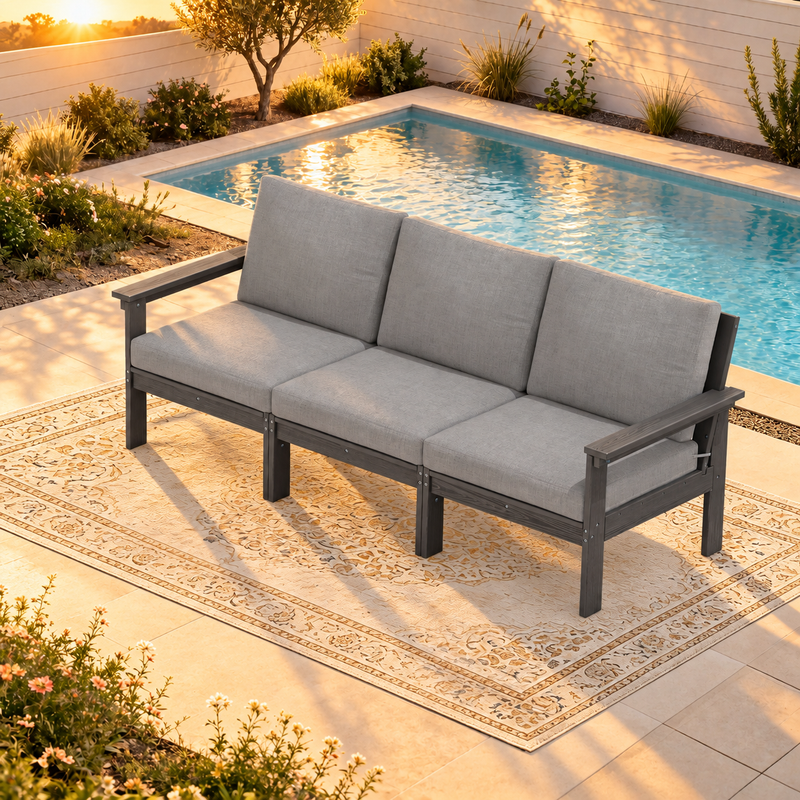 LIKEPAY 3-Seater Sofa - Gray/Gray
